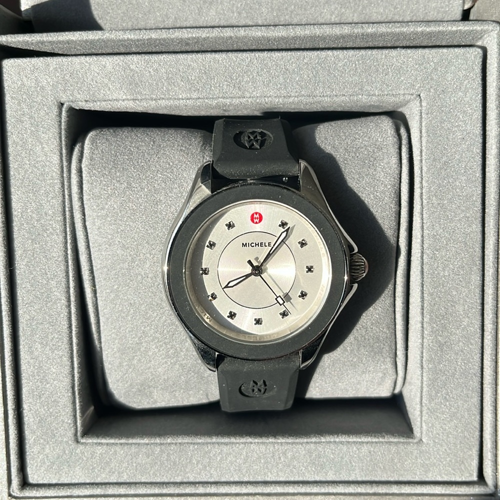 MICHELE Cape Quartz Watch MWW27A000012 - Black Band